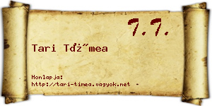 Tari Tímea névjegykártya