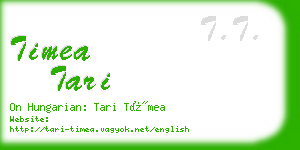 timea tari business card